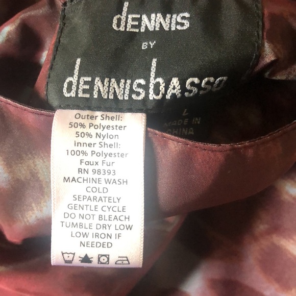 Dennis Basso Reversible Leopard Print Size Water Resistant Puffer Coat BLACK - Picture 4 of 7